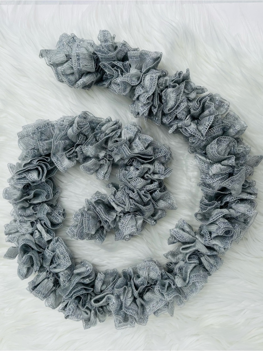 Silver Ruffle Scarf